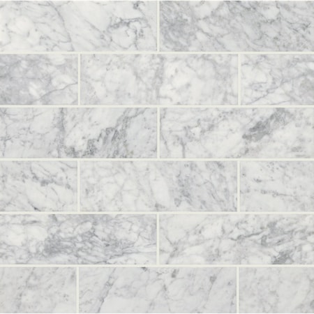 Msi Arabescato Carrara 4 In. X 12 In. Honed Marble Floor And Wall Tile, 15PK ZOR-NS-0036